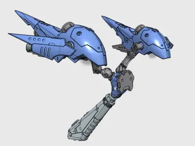 GERBERA WINGS MECHA MODEL CUSTOM BACKPAK SET 3D print model