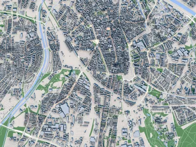Augsburg City Germany 3D model