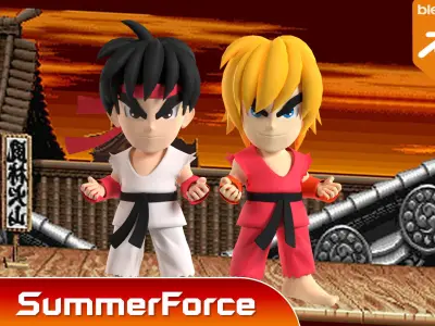 Ken SD - Street Fighter 3D model