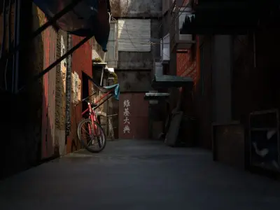 Building Old Ally houses 3D model 3D model