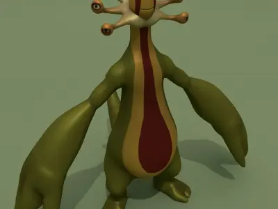 Cartoon Monster Camomile 3D model