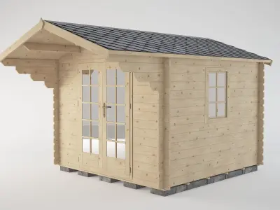 Wooden garden shed1 3D model