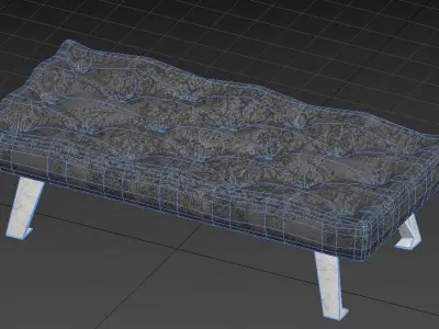 Banco Bondi - Buenos Aires seating street prop 3D model