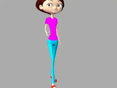 Cartoon Lisa 3D model