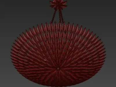 Broche 8 Light Chandelier 3D model
