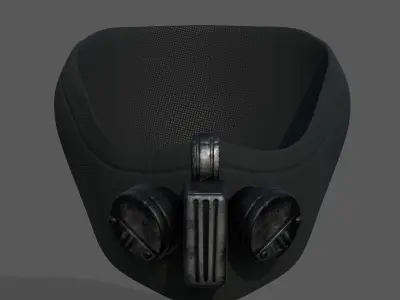 Gas mask respirator scifi PBR textures  Low-poly 3D model