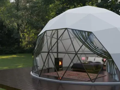 Glamping Dome Realistic 3D model