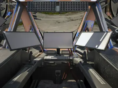 Heavy Assault Mech Walker Blue Warhammer Style 3D model