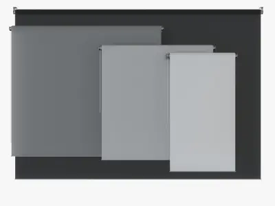 Roller Blinds Animated 3D model