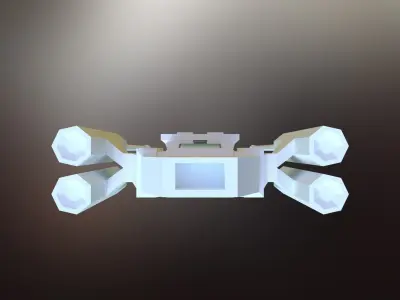 6 Sci-Fi War spaceships Low-poly 3D model