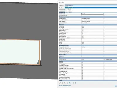 Window - Full Parametric Revit Family 3D model