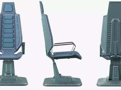 Sci-Fi Chair Low-poly 3D model buy