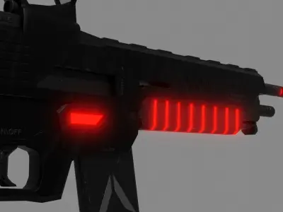 Sci-fi Rifle Weapon 3d Model Low-poly 3D model