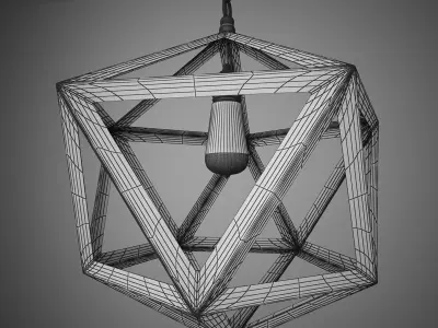 Lamp geometric pendant light 3D model