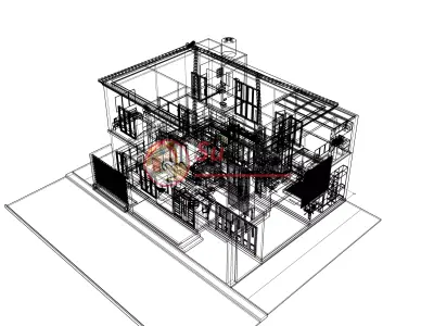 House 14x12m code 511 - Sketchup 3D model 3D model 3D model
