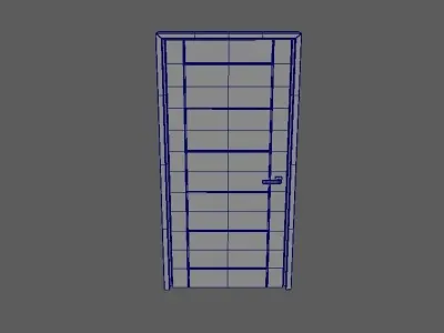 Door and door frame Low-poly 3D model