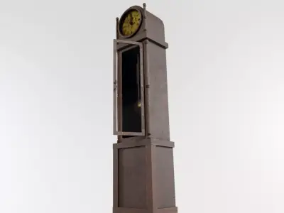 Grandfather Clock Low-poly 3D model