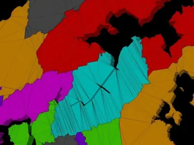 Hong Kong 18 Districts 3D model