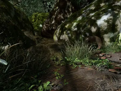 Realistic Forest scene Environment 3D model