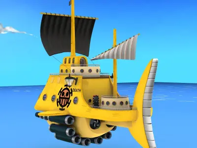 Heart Pirates Polar Tang ship 3D model