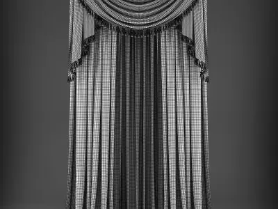 Curtain 3D model 342 Low-poly 3D model