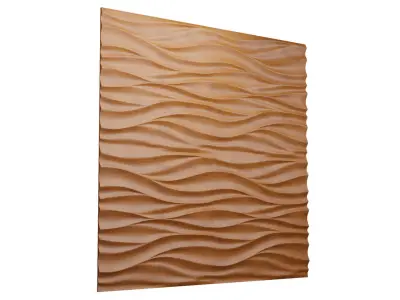 3D Panel wooden wall with waves 3D model