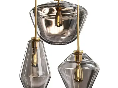 FEN GLASS RETRO Low-poly 3D model