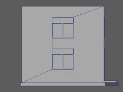 School Game Ready building Low-poly 3D model