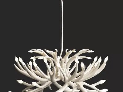 Superordinate Antlers chandelier 24 antlers white von Roll Hill 3D model