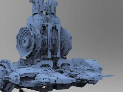 Sci-Fi Droid ship 9 3D 3D model
