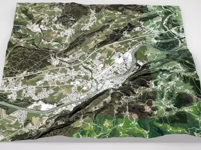 Cityscape Hallein Austria 3D model