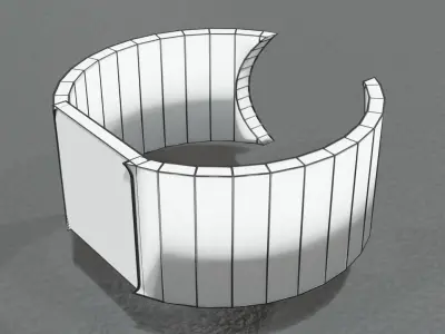 Low Poly Sci-Fi Bracelet Lando Low-poly 3D model