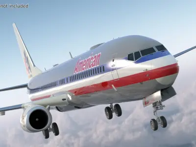  American Airlines Boeing 737-900 with Cabin and Doors 