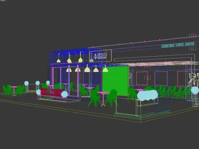 Exhibition Stand Stall Three Side Open 16X10 3D model