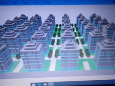 Colony computer screen with pattern 3D model