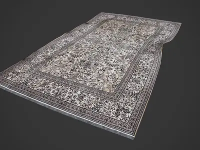 Persian Carpet  Rug 3d Model Low-poly Low-poly 3D model