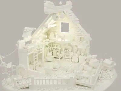 bear house  Low-poly 3D model