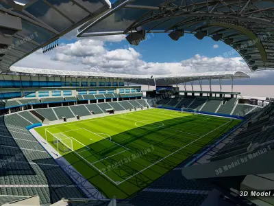 BMO Stadium  Low-poly 3D model