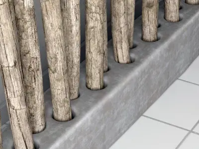 Decor from old branches 3D model