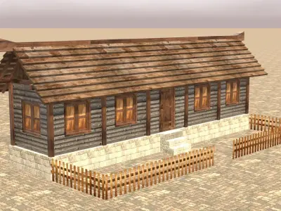 Low Poly Medieval Village House Pack for Game Developers Low-poly 3D model