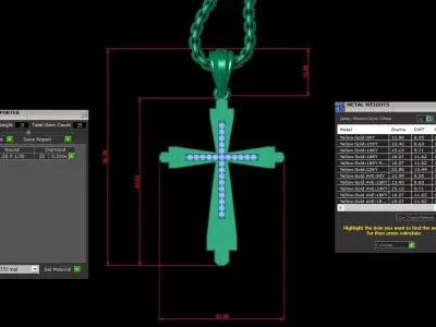 Cross Light Gold 3CP005 3DM STL 3D model