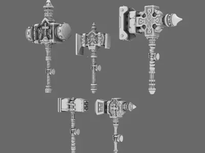 Pumpkin Lords Tombstone Mega Hammers RIGHT 3D print model