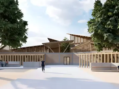 Community Center - 3D Model with Architectural Plans 3D model