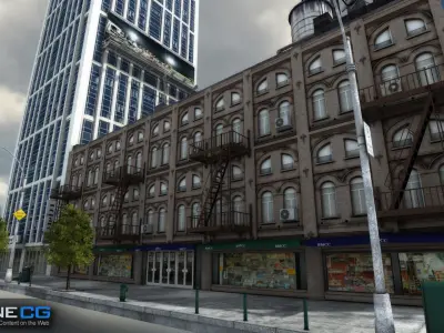 NYC Block 3 Unity Low-poly 3D model