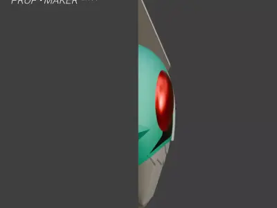 DIY Tojima Kamen Rider Ichigo Mask Cosplay EVA Foam Template 3D model