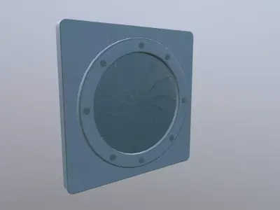 Sci-Fi Air-went Low-poly 3D model