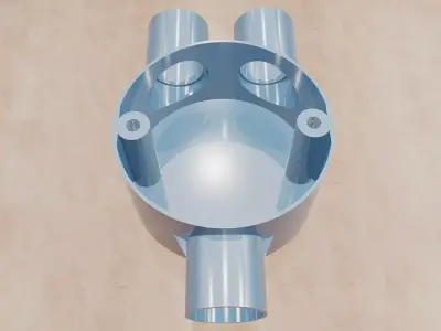 Branch Three way-Y-Box- 20mm 3D print model