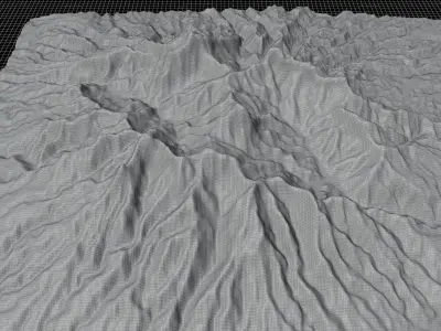 Mount muria 3d model terrain 3D model