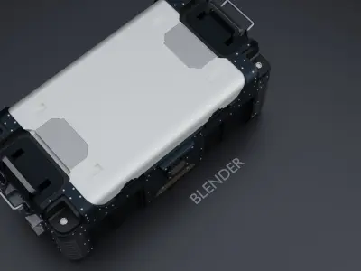 Sci-fi Game Asset Of 3D Box 3D model