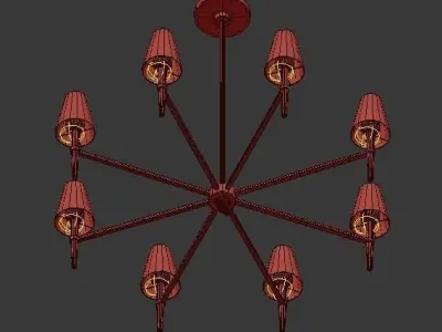 VENTANA chandelier with six lamps 3D model
